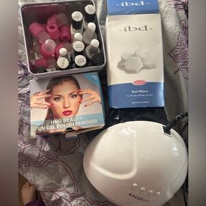 Gel Nail Tools: polish, lamp, etc. with Accessories
